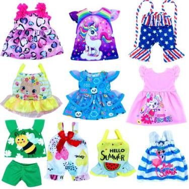 Imagem de Baby Doll WONDOLL de 30 cm com roupas e acessórios - 10 conjuntos