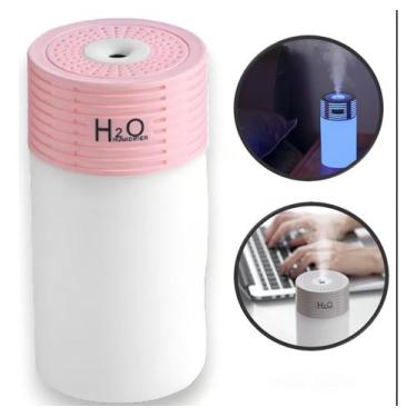 Imagem de Mini Umidificador Difusor Ar Portátil Usb - B-max, Rosa