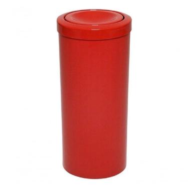 Imagem de Lixeira Plástica 50 Litros Com Tampa Meia Esfera Cor Vermelho