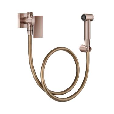 Imagem de Ducha Higiênica Docol New Edge 925669 Com Registro E Derivação Cobre Escovado