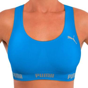 Imagem de Top Puma Original Feminino Academia Fitness Nadador Sem Costura S/ Boj