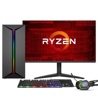 Imagem de PC GAMER COMPLETO AMD RYZEN 7 5700G, GRÁFICOS RADEON VEGA 8, 16GB DDR4, SSD 512GB, FONTE 500W, MONITOR 24" 75HZ, 3GREEN FORCE - 3F-020