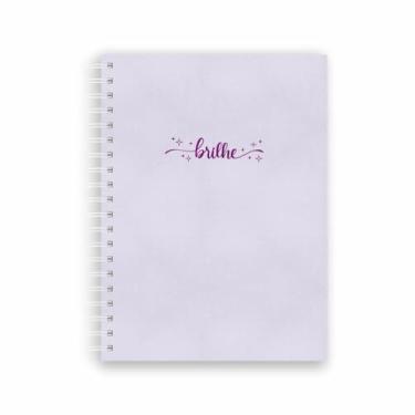 Imagem de Caderno Escolar Colegial Capa Dura 1 matéria 80 folhas gramatura 56 g/m² (Lilás)