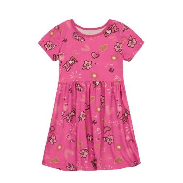 Imagem de Vestido infantil menina com flores Brandili