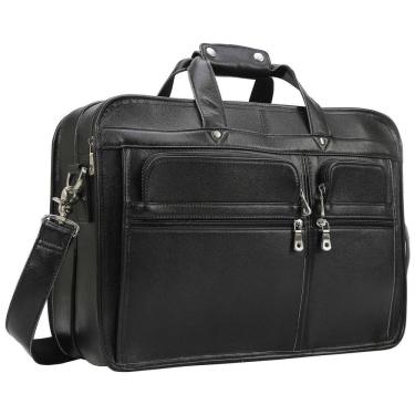 Imagem de Bolsa Maleta de Couro Masculina para Laptop, TEXBO, Preto