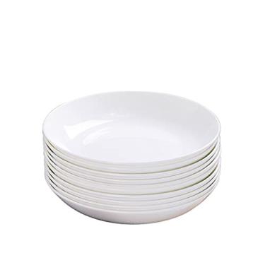 Imagem de Prato de Serviço Conjunto de Pratos de Jantar de Cerâmica Redondos 18 cm The Salada Macarrão Macarrão Sobremesa e Pratos de Aperitivo Forno de Micro-ondas e Lavável na Máquina de Lavar Louça Conjunto