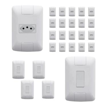 Imagem de Tramontina Aria Kit 20 Tomadas 5 Interruptor Cor Branco