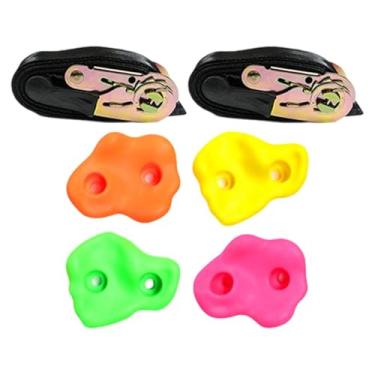 Imagem de Generic Escalada Segura Escalada em Rochas Artificiais Atividades Pista de Obstáculos Treinamento Jogos no Jardim da Frente Ao Ar Livre com Tensor, 4 Agarras de Escalada