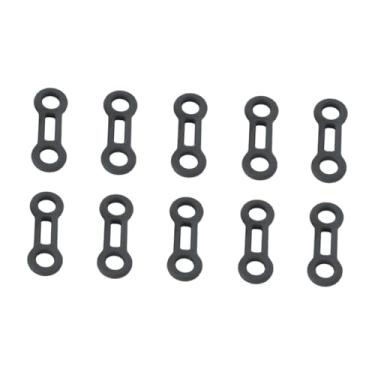 Imagem de oshhni 10x Mosquetão para escalada, anéis de travamento, ferramenta de amarração, cordas de fixação, rolha de bloqueio de espeleologia, anel fixo para, Cinza