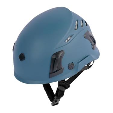 Imagem de Fenteer Capacete de escalada multifuncional para adultos, capacete de meia cúpula para busca em cavernas, ciclismo, esportes, caminhadas de bicicleta, Azul
