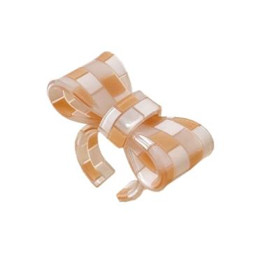 Imagem de ChungLong0593 Anel de declaração de arco xadrez colorido anel aberto de acrílico para mulheres joias modernas e modernas presente, Resina, Sem pedra preciosa