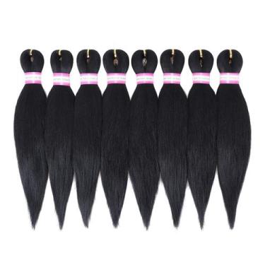 Imagem de Extensões de cabelo trançadas Dorsanee, pré-esticadas, 30 cm, 8 pacote