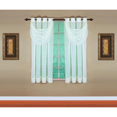 Imagem de Today's Curtain, Painel transparente Emelia Grommet 160 cm cru, 150 cm L x 160 cm C