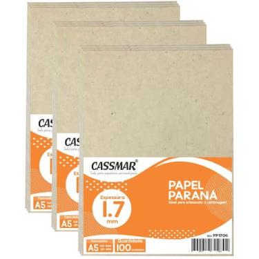 Imagem de Papel Paraná para Cartonagem A5 1,7mm 148x210mm 100un - Cassmar