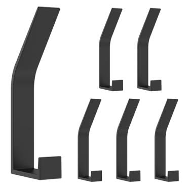 Imagem de KHZSPP 6 pacotes de cabide de parede resistente, ganchos de parede para pendurar roupas, casaco, toalha, corda, chaves, chapéus, bolsa, cabides de parede para cozinha, banheiro, porta, armário