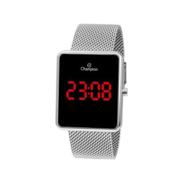 Imagem de Relógio Feminino Digital Champion CH40080T Prata, Prata