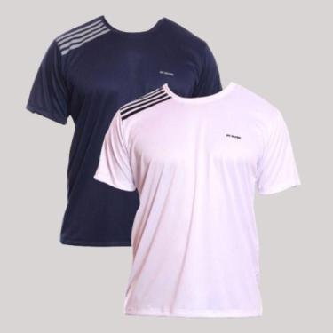 Imagem de Kit 2 Camisetas Dry Slim Fit Academia - OX SILVER, Branco, GG