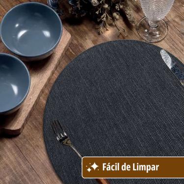 Imagem de 6 Jogo Americano Redondo Sousplat Mesa Posta Luxo Trm Mr