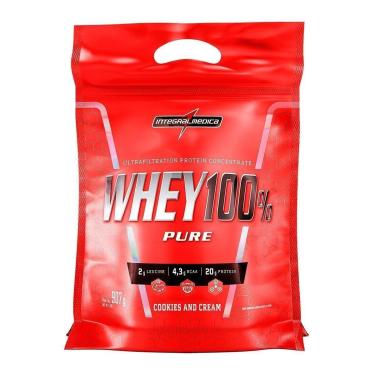Imagem de Whey 100% Pouch Pure Cookies And Cream 907g - Integralmédica