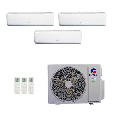 Imagem de Ar-Condicionado Multi Split Inverter Gree 30.000 (2x Evap HW 9.000 + 1x Evap HW 18.000) Quente/Frio 220V								