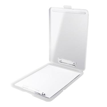 Imagem de Generic Placa de Clipe de Cartão Duro, Placa de Clipe de Papel de Acabamento Fino Plástico Antiderrapante Multiuso para Alunos para Arquivos (Branco Transparente)