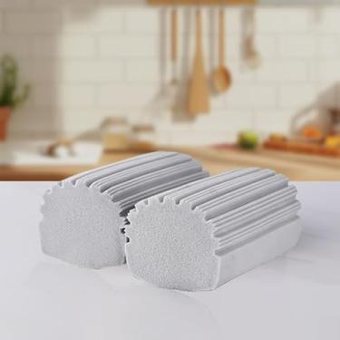 Imagem de Pacote com 2 espanadores de esponja úmidos, escova de limpeza de esponja, ferramenta de esponja de limpeza doméstica reutilizável para limpar persianas, tábuas de chão, pás de ventilador, vidro