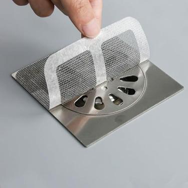 Imagem de 20 peças, capa de filtro de cabelo de ralo de banheiro única, coletor de cabelo para ralo de chão de chuveiro, adesivo antibloqueio de banheira único, acessório de banheiro, 20 peças