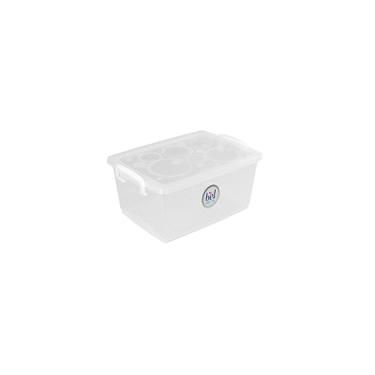 Imagem de Ordene - Caixa Organizadora de 4 Litros com Travas, Cor Cristal, Linha Bel, Ordene