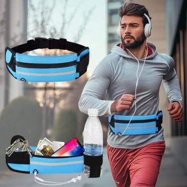 Imagem de Pochetes para mulheres, bolsa para cinto de corrida, masculina, impermeável, à prova de choque, ajuste fechado, ao ar livre, ciclismo, chaleira mágica essencial, Azul, One Size, Mochilas de cintura