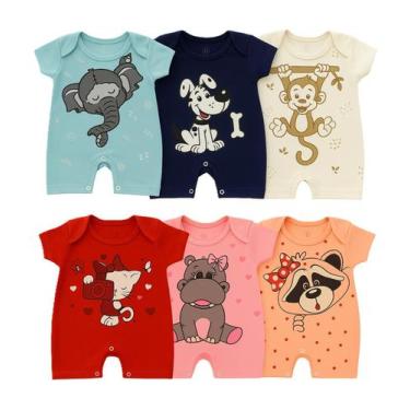 Imagem de Kit 3 Peças Macacão Bebe Menino Menina Roupa Algodão Suedine - Pequeni