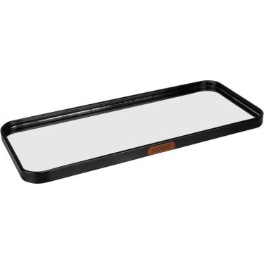 Imagem de Bandeja Retangular Decorativa Espelho Metal 1x35x15cm Preta