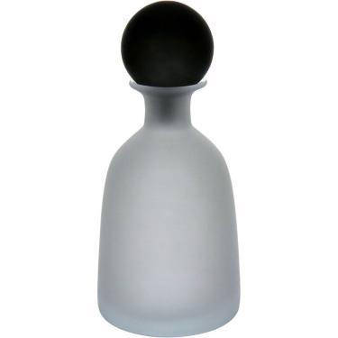 Imagem de Garrafa Decorativa Vaso Homeco Tampa Fumê Vidro 32x14 Branco