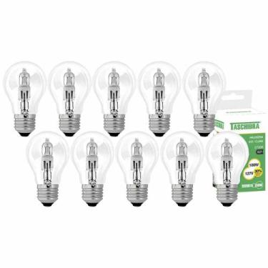 Imagem de Kit 10 Lâmpada Halógena A55 100W E27 127V 2700K Taschibra