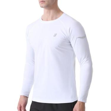 Imagem de Camisa de natação Roadbox UPF 50+ de manga comprida Slim Fit branca