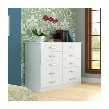 Imagem de Cômoda Austin 10 Gavetas - Branco Branco