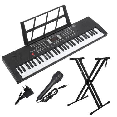 Imagem de Kit Teclado Portátil Rhythmic 20 61 Teclas com Suporte em X