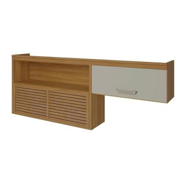 Imagem de Armário Aéreo P/ Cozinha Princesa C/ 2 Portas 200cm Freijo/off White - Nesher