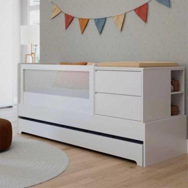 Imagem de Berço Cama Sol E Mar Divicar Branco Acetinado - MULTIMOVEIS
