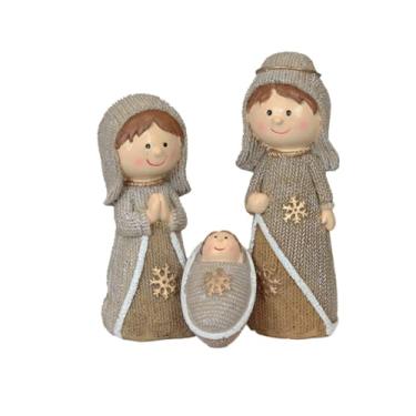 Imagem de Sagrada Família Presépio Natalino Imagem Jesus 14cm Enfeite Natal Decoracao Premium