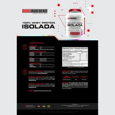 Imagem de 100% Whey Protein Isolada Bodybuilders 2Kg Morango
