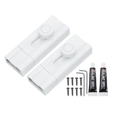 Imagem de PATIKIL 2 peças de trava de parafuso de barril deslizante, trava deslizante de segurança de liga de alumínio adesiva de 7,6 cm, ferragens de portão resistente para tela de janela de celeiro de galpão