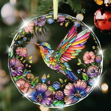 Imagem de Enfeite de Natal de beija-flor, enfeites para árvore de Natal, presentes de Natal, ideias de troca de presentes