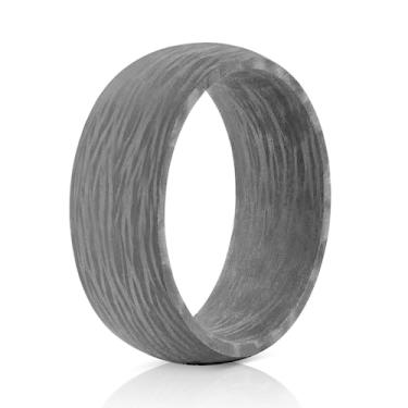 Imagem de Anel de fibra de carbono preto | Aliança de casamento durável e leve em várias larguras e tamanhos | masculino e feminino, 11.5, Fibra de carbono, Sem pedra preciosa