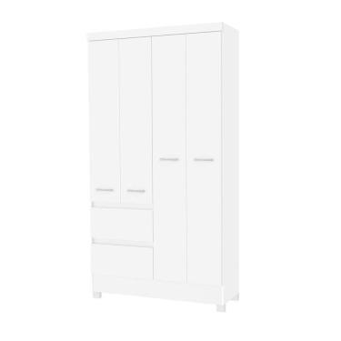 Imagem de Roupeiro Alpinia Madeira 4pt 2gv Branco