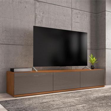 Imagem de Rack Para Tv Mônaco Com Gaveta Cinza Perola Noce