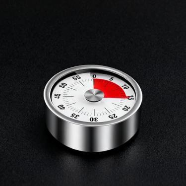 Imagem de Temporizador magnético de 60 minutos - Ferramenta de lembrete de temporizador mecânico de cozinha para assar, cozinhar a vapor, bronzeamento e aprendizagem