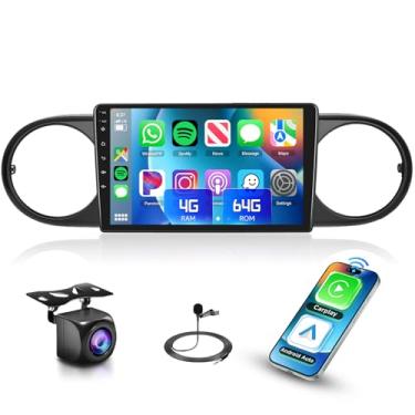 Imagem de 4 GB + 64 GB para Toyota Scion xB 2007-2019, rádio estéreo para carro, tela sensível ao toque IPS de 9 polegadas, sem fio, Carplay/Android Auto 32 bandas, DSP WiFi, GPS, Android 15 FM/RDS SWC