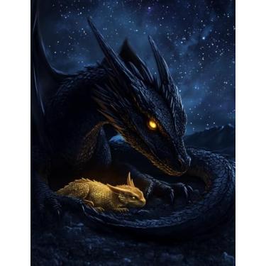 Imagem de Kits de ponto cruz estampado Dargon – Kits de ponto de cruz com contagem de pontos cruzados para iniciantes e adultos, dimensões impressas, estampas, kits de bordado de ponto para artes e artesanato