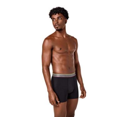 Imagem de Cueca Lupo Boxer Algodão com Elastano 784-088 C/2, Preto, Preto, G