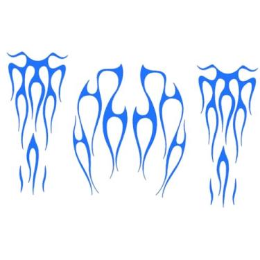 Imagem de Ysyqkn Adesivos Genéricos para Tanque de Combustível, Adesivos de Faixas Autoadesivas, Acessórios Externos Divertidos, Decoração, Azul